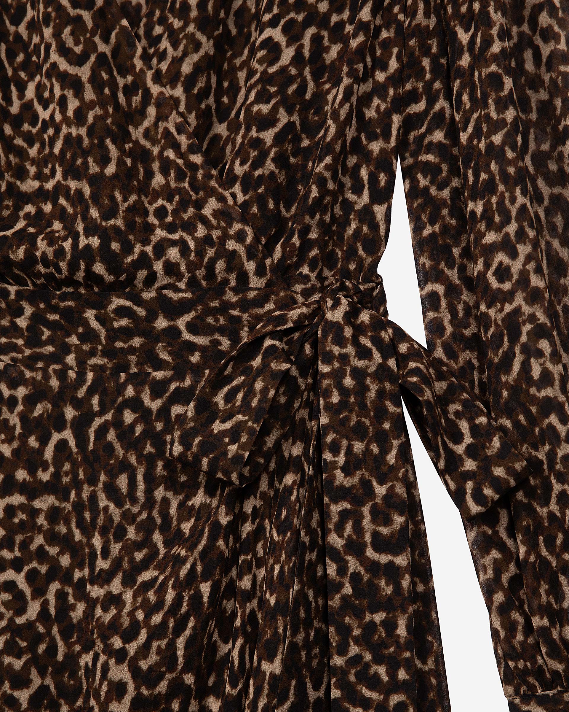 Short leopard print wrap dress