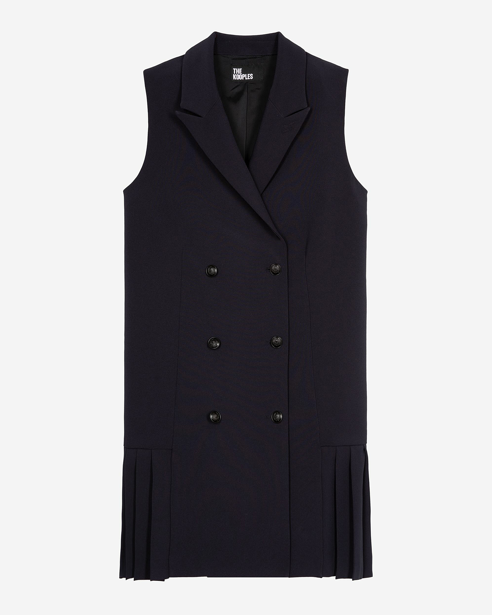 Short navy suit dress