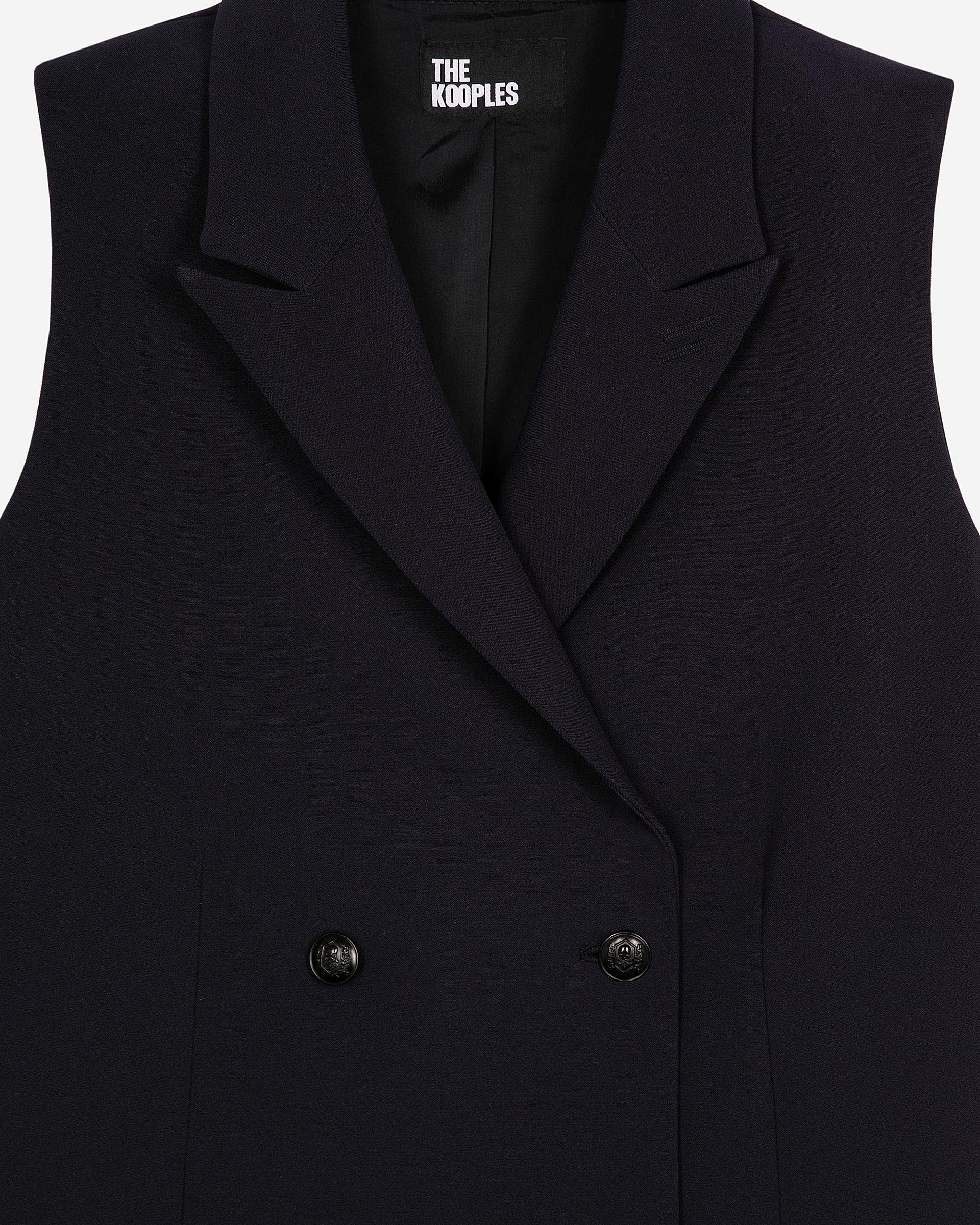 Short navy suit dress