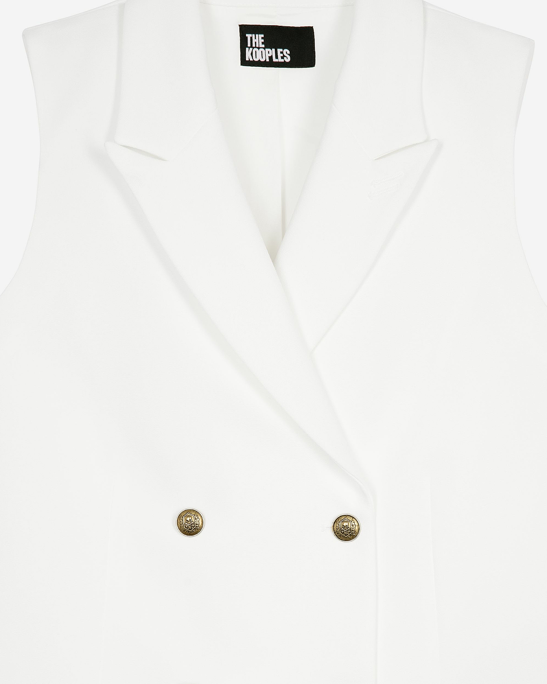 Short tailored ecru dress