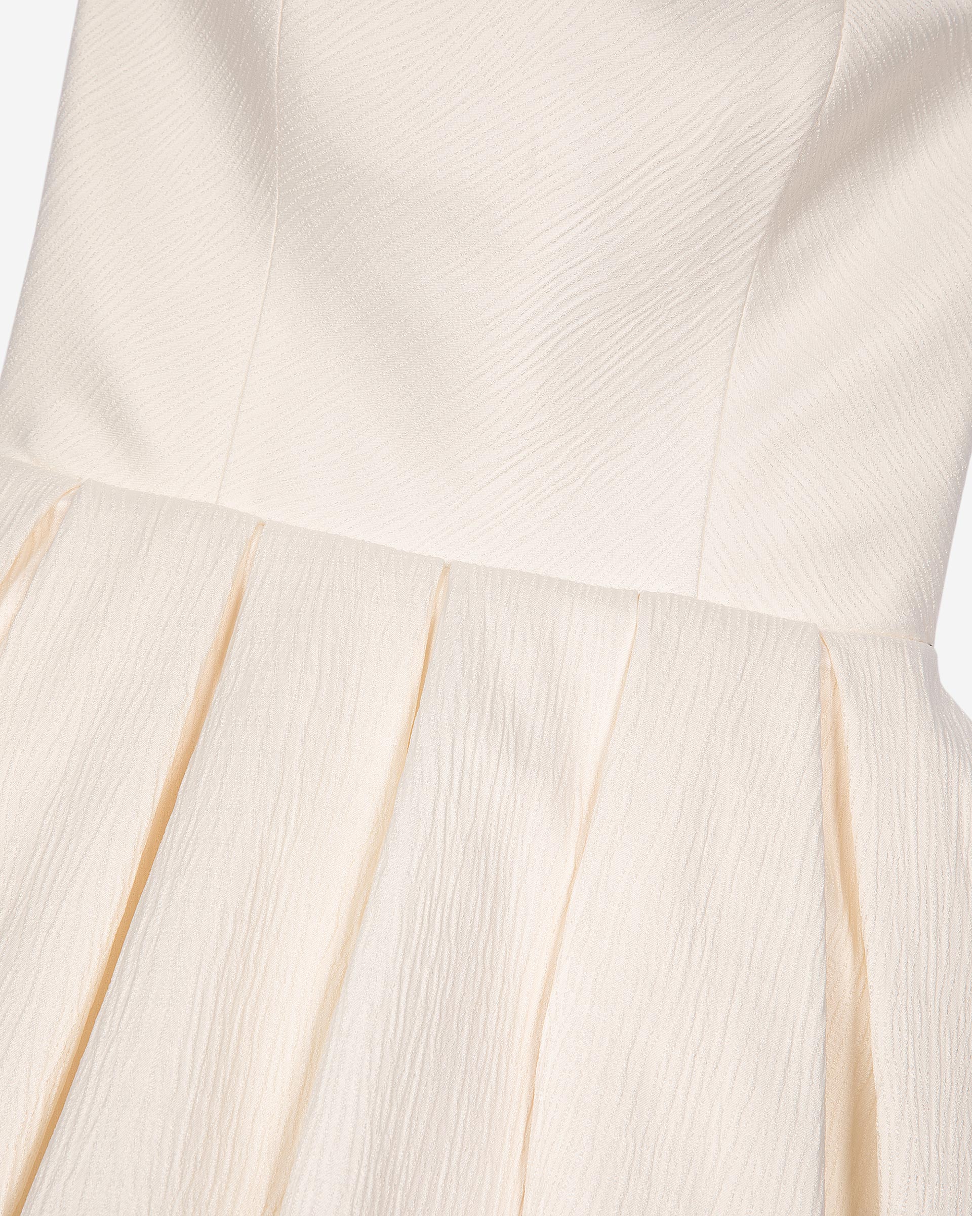 Short ecru bustier dress