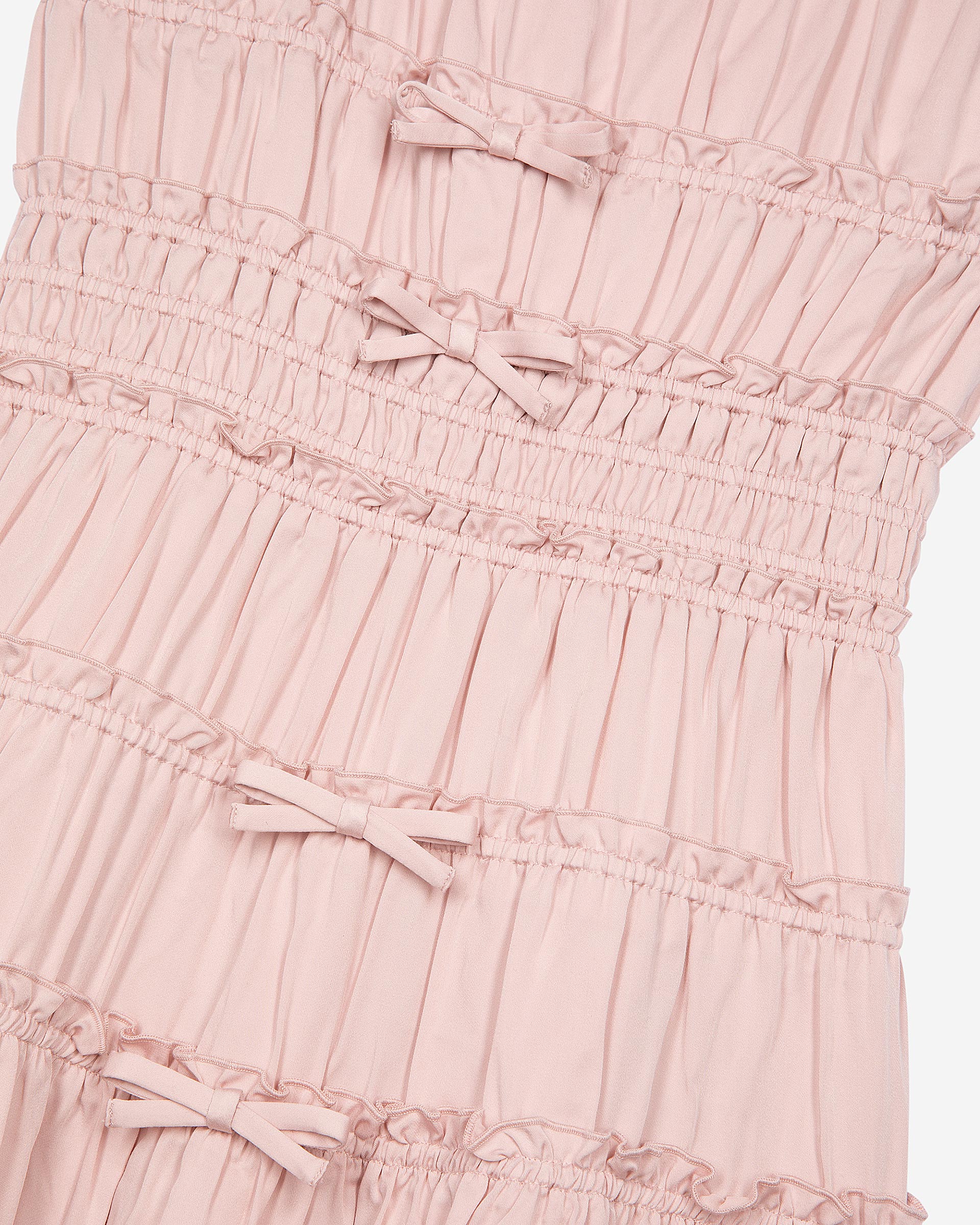 Short dress with lilac bows