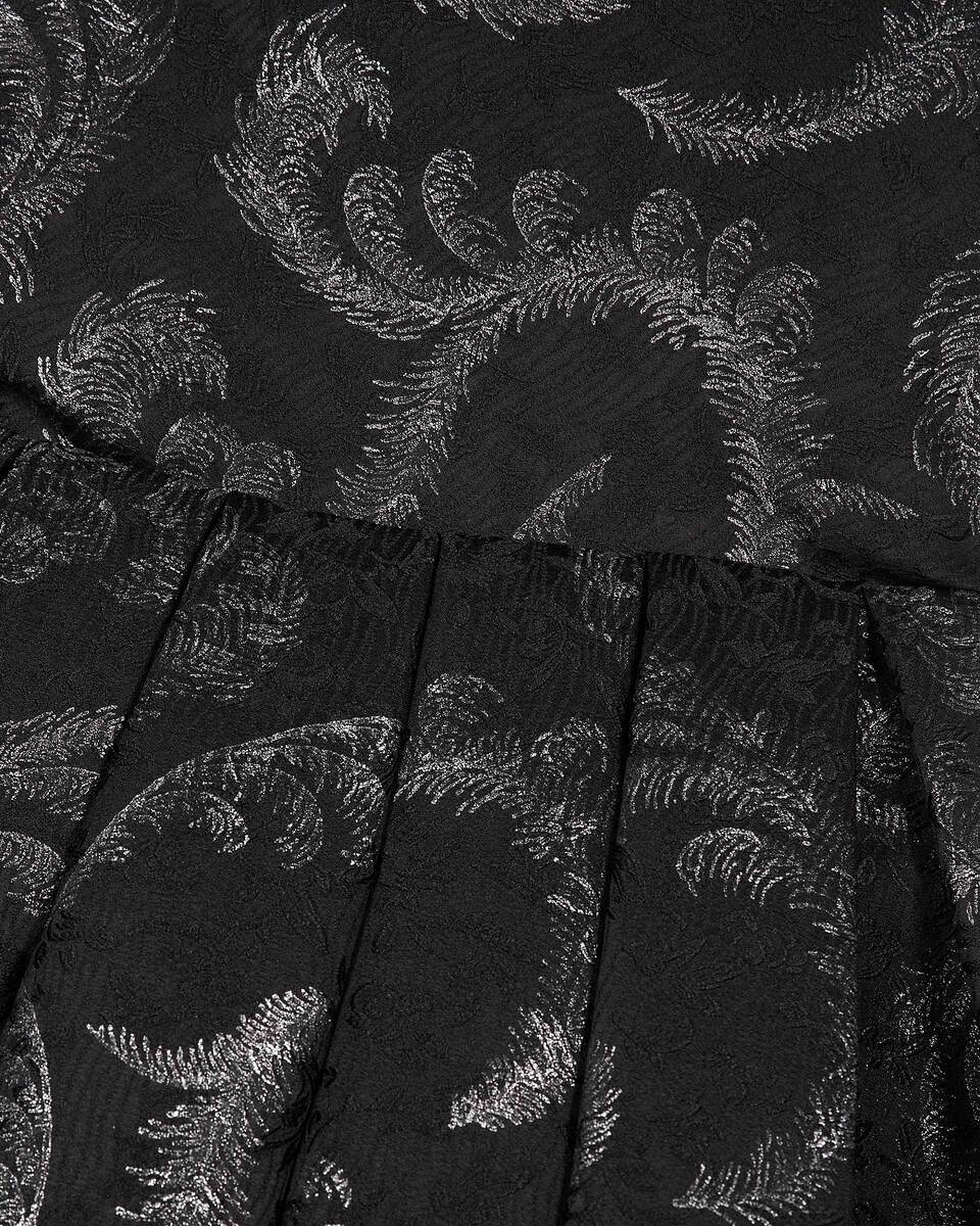 Black jacquard strapless short dress