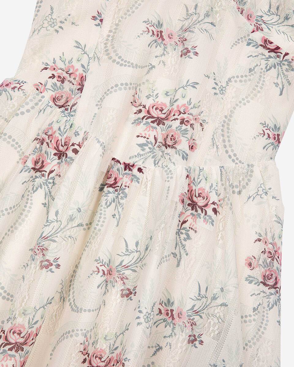 Short white floral print dress