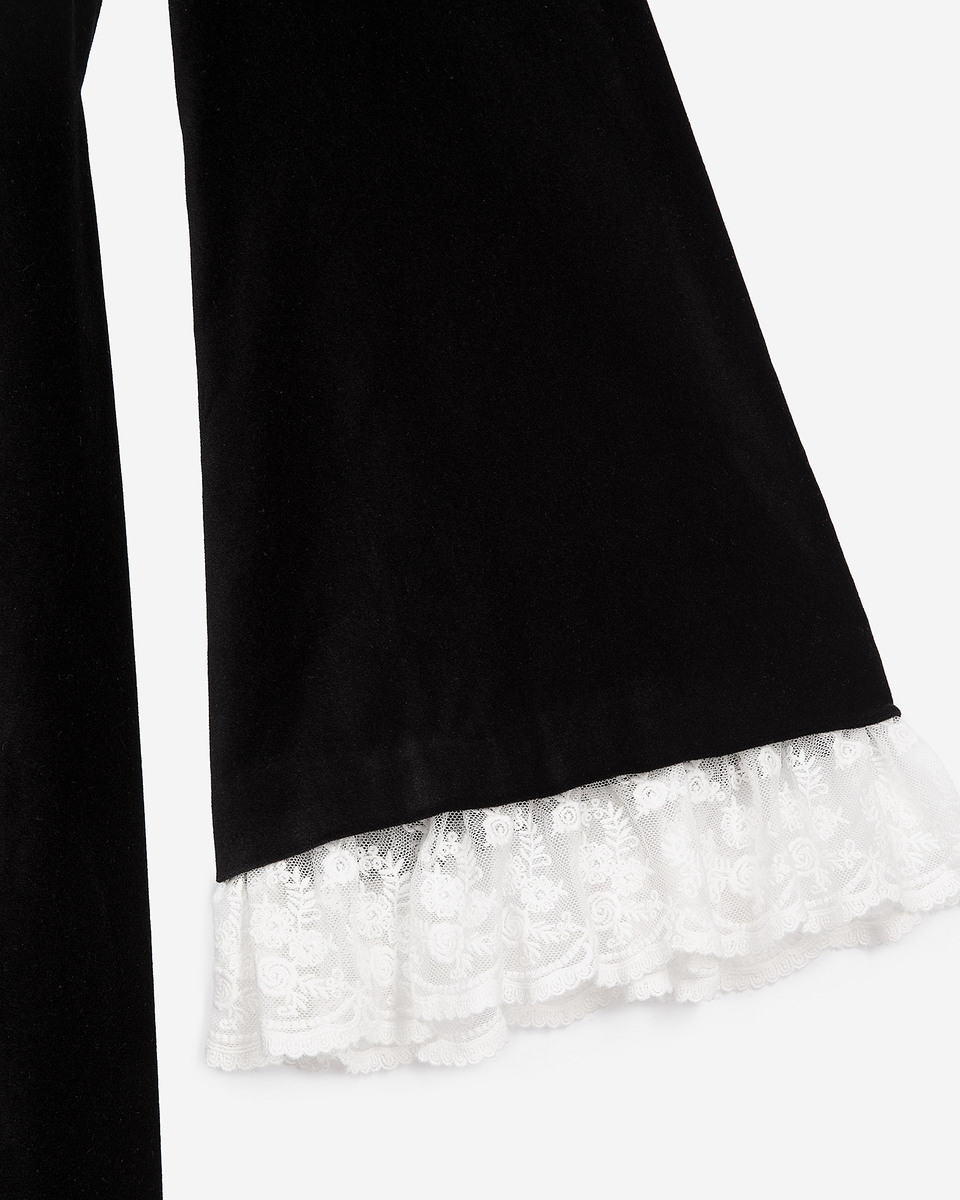 Short black velvet dress