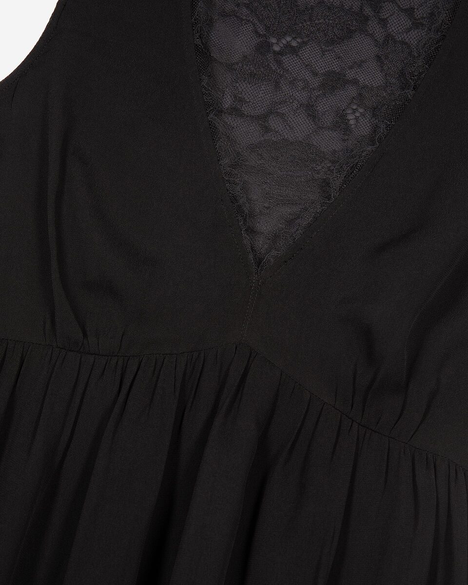 Long dress with black lace