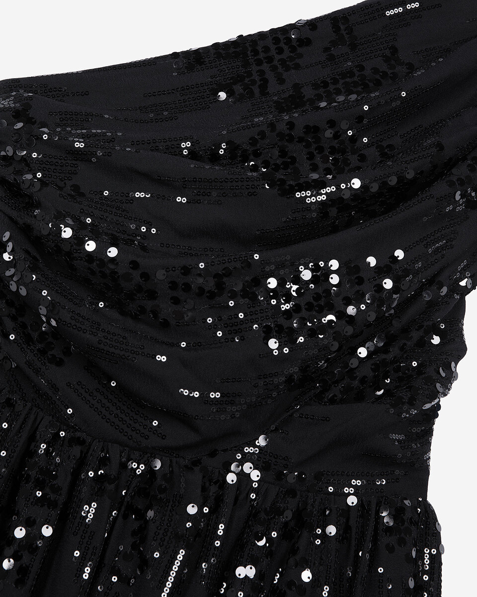 Short black sequin dress