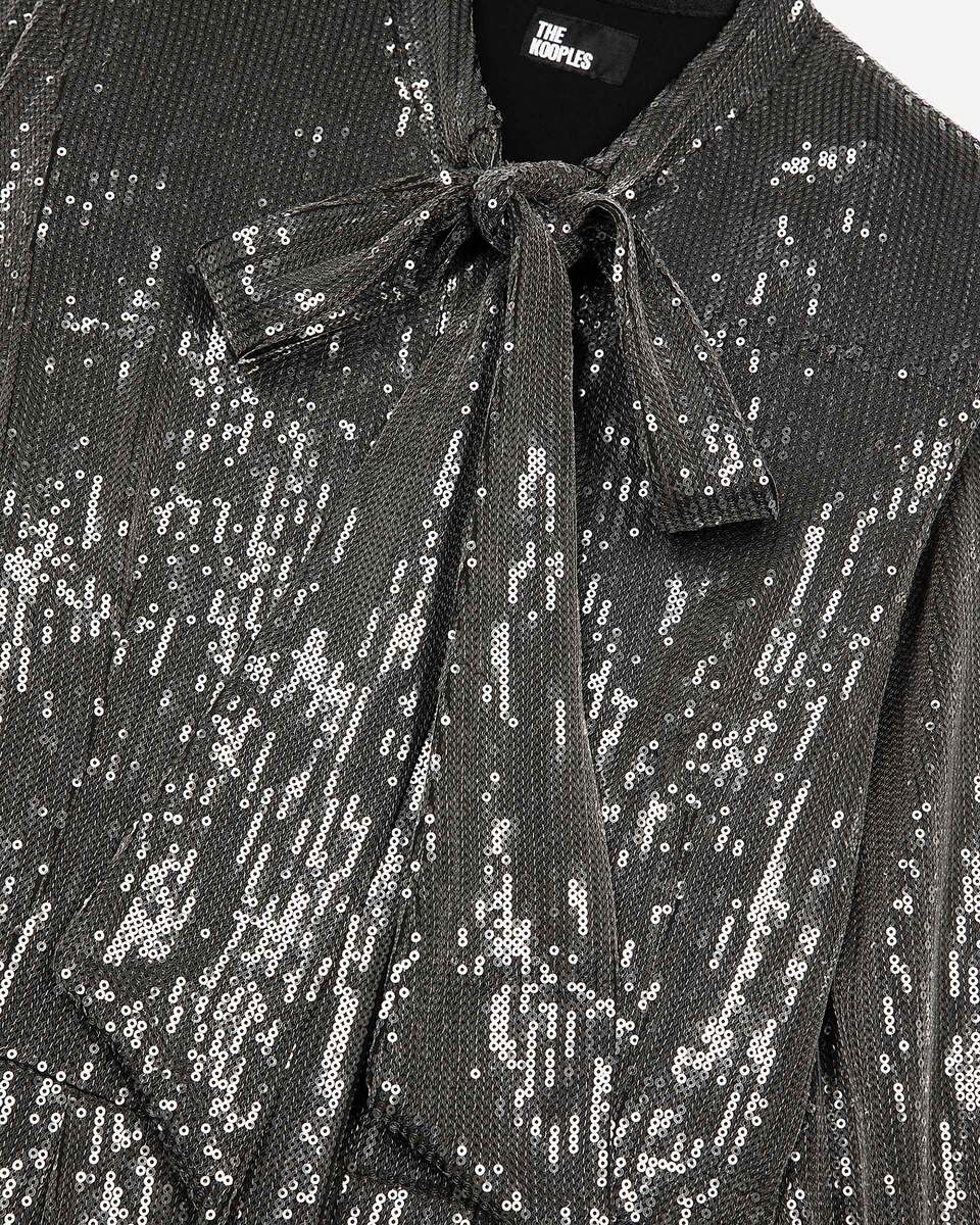 Grey sequin short dress