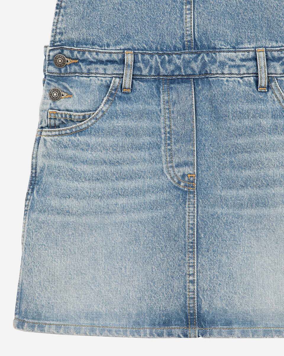 Short denim dungaree dress