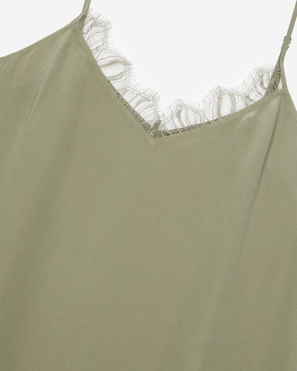 Khaki silk long babydoll dress