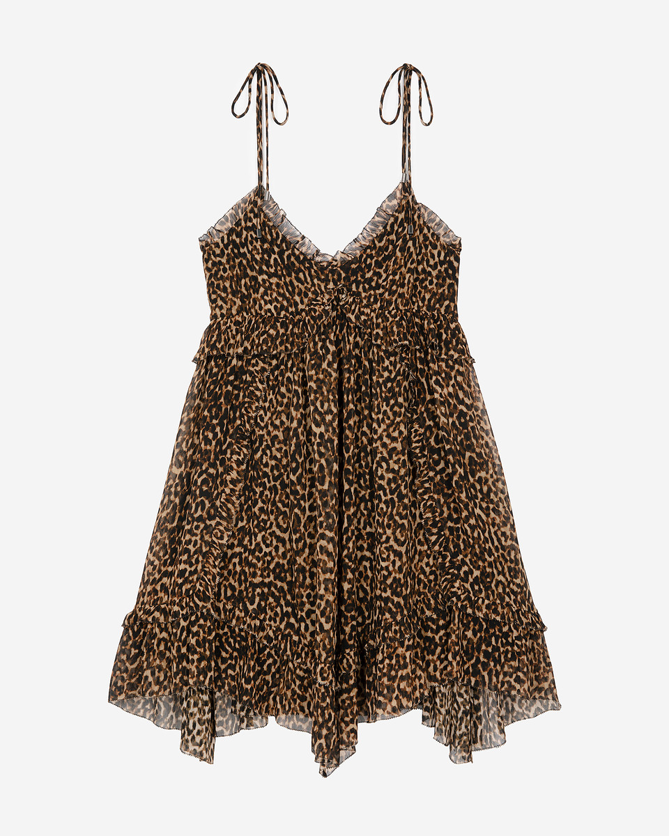 Short leopard print dress