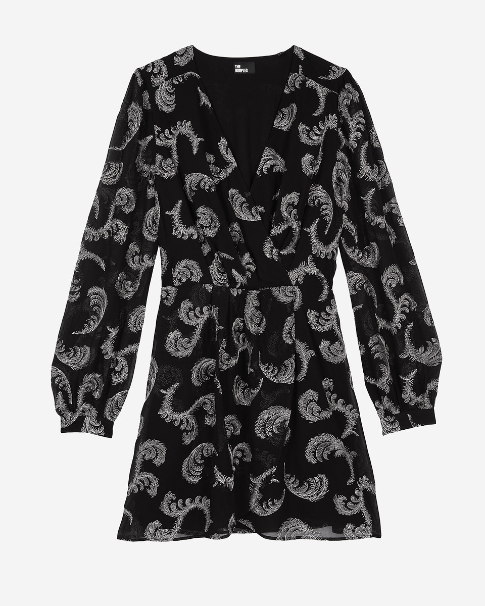 Short black wrap dress