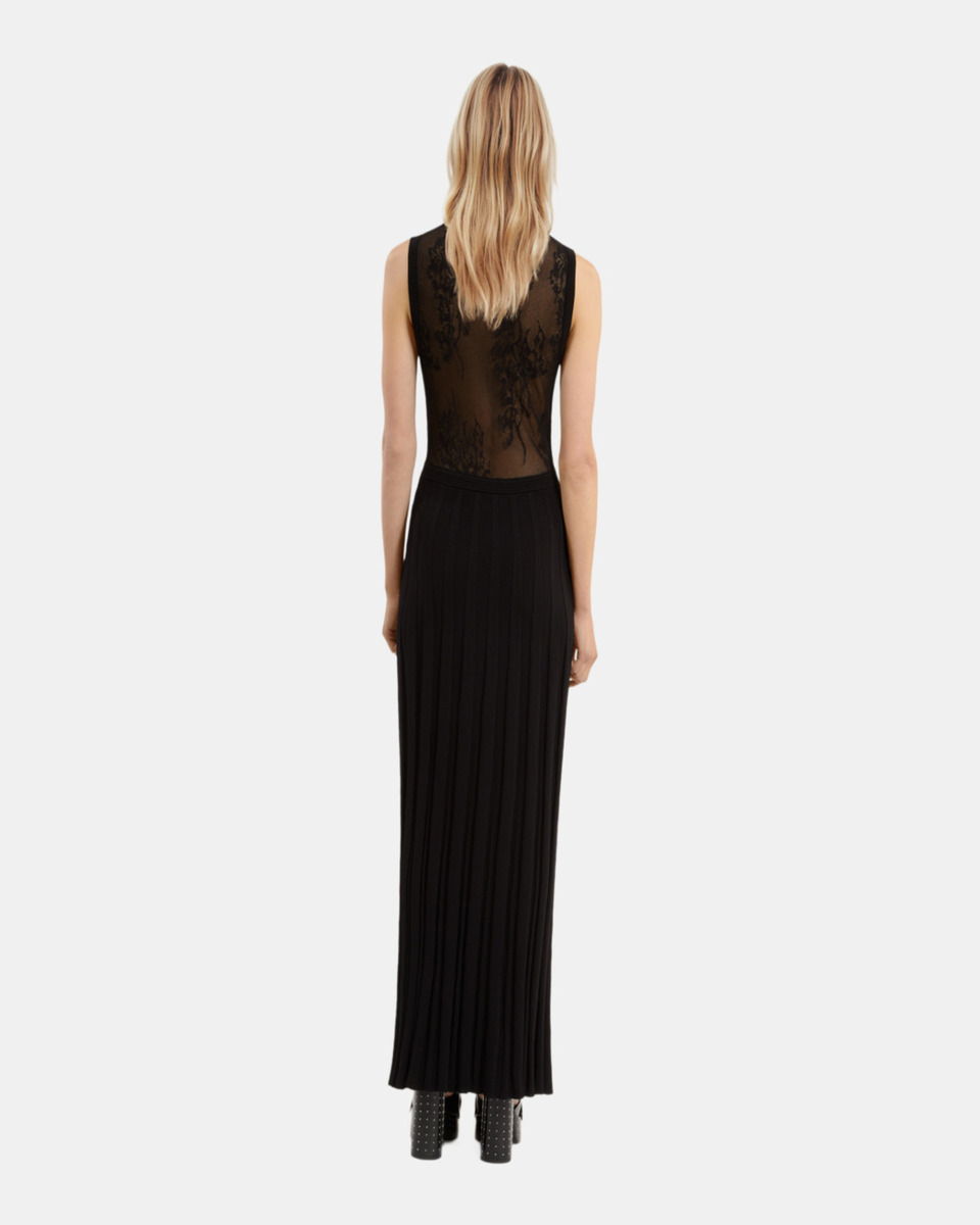 Black mesh maxi dress
