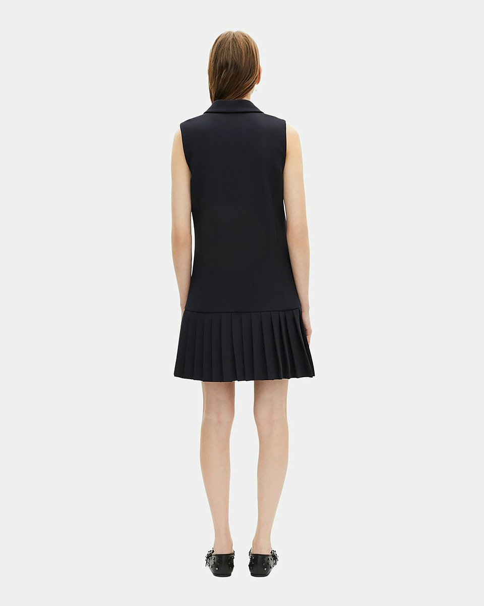 Short navy suit dress