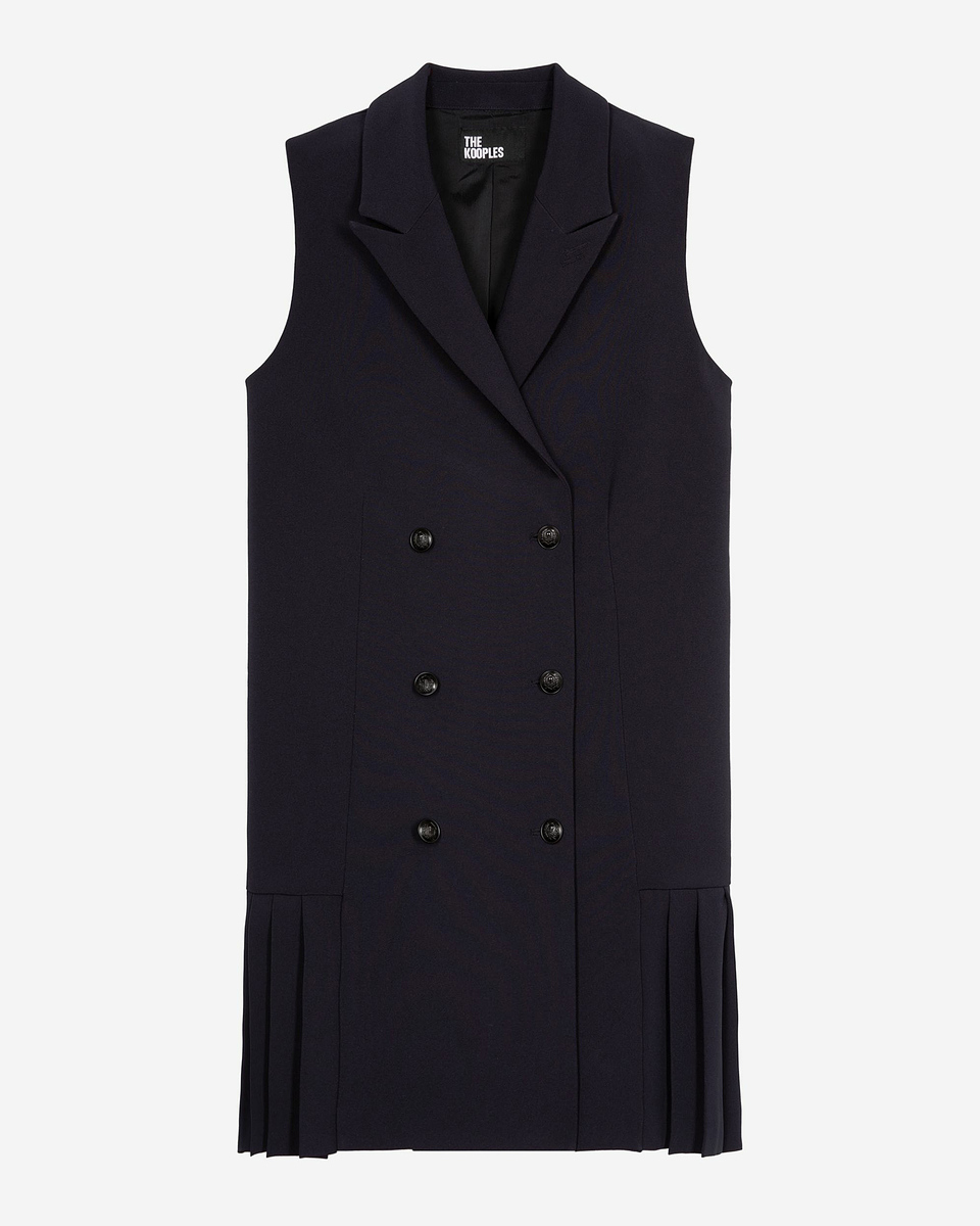 Short navy suit dress