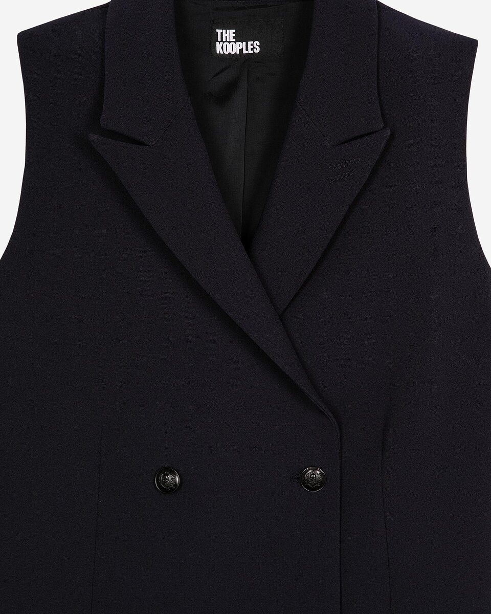Short navy suit dress