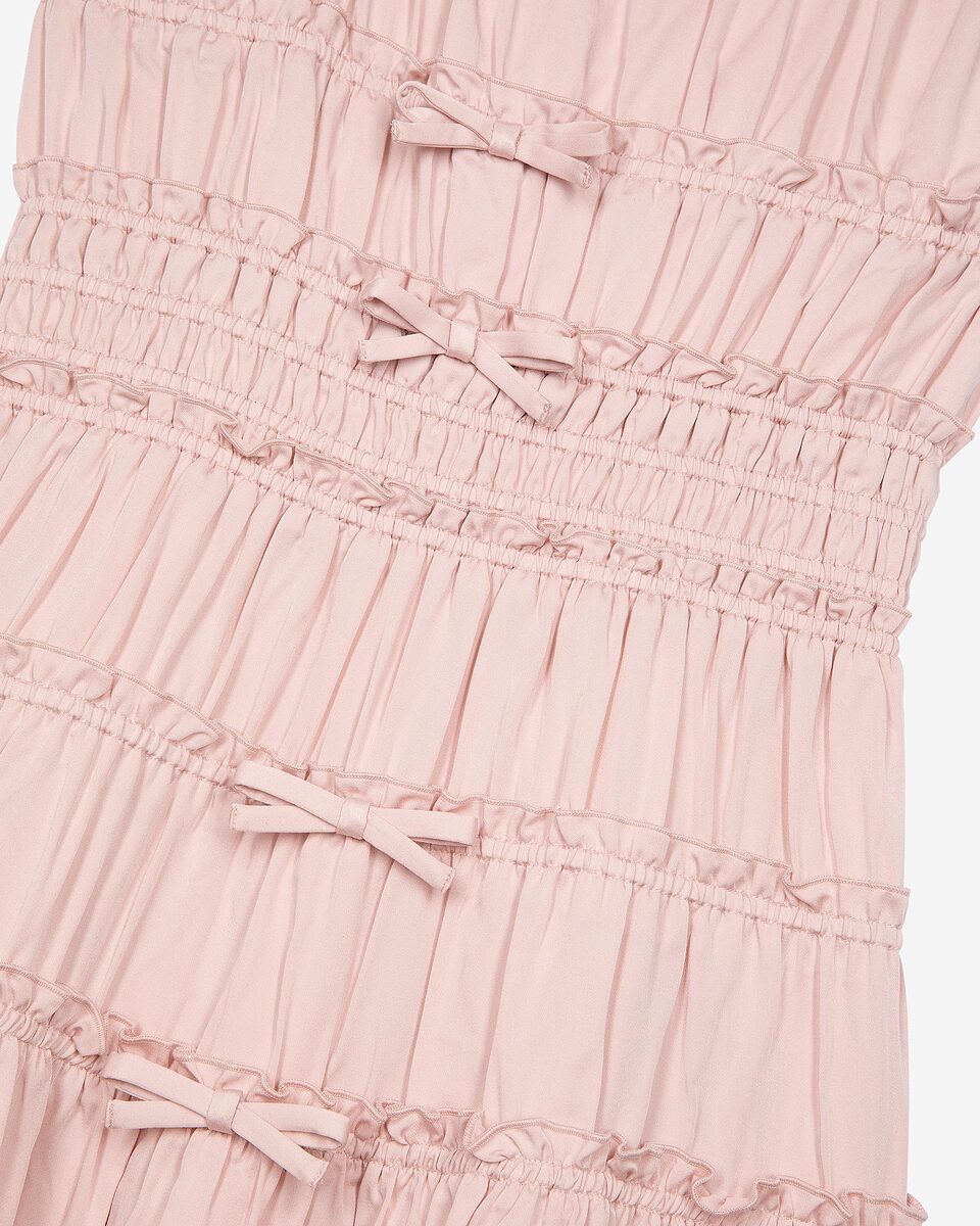 Short dress with lilac bows