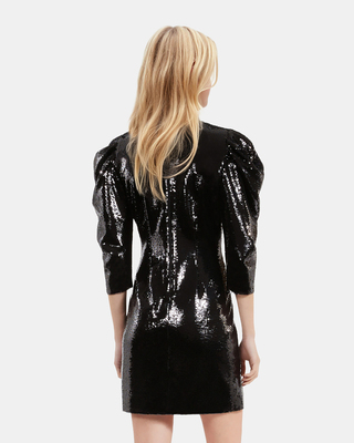 Short black sequin dress