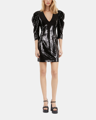 Short black sequin dress