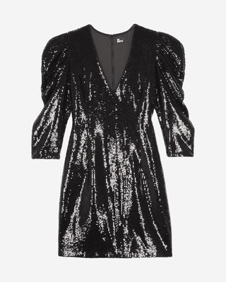 Short black sequin dress