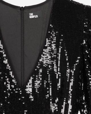 Short black sequin dress