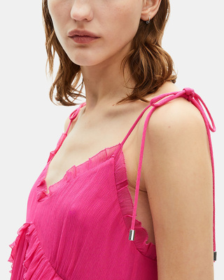 Short fuchsia pink dress