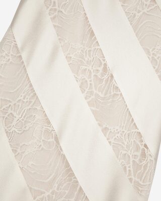 Long ecru lace and silk babydoll dress