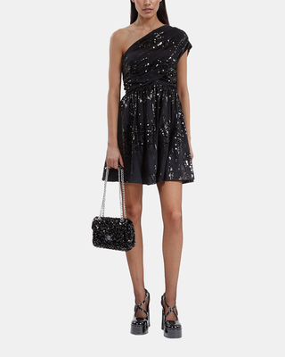 Short black sequin dress