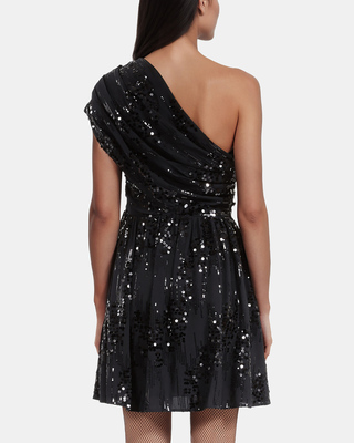 Short black sequin dress