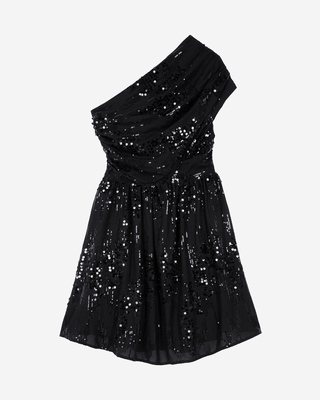 Short black sequin dress