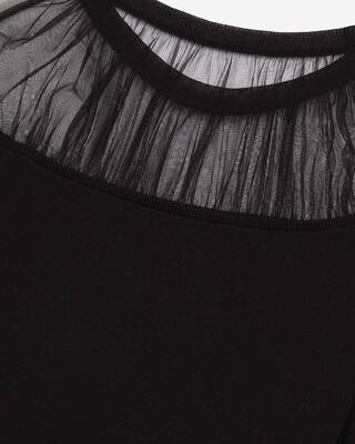 Short black ruched dress