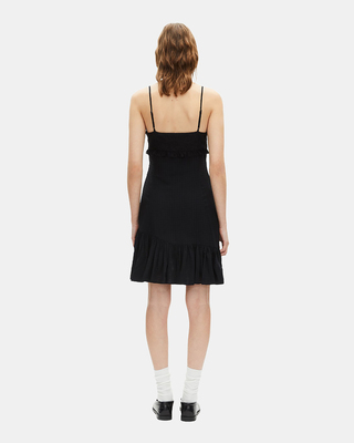 Short dress with black lace