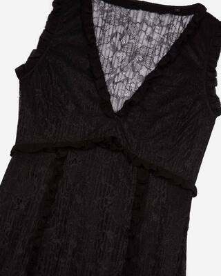 Long dress with black lace