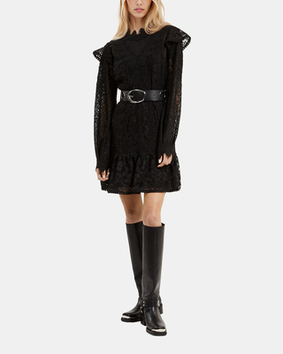 Short black lace dress