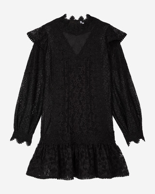 Short black lace dress