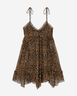 Short leopard print dress