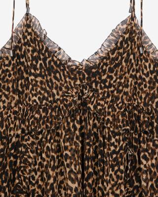 Short leopard print dress