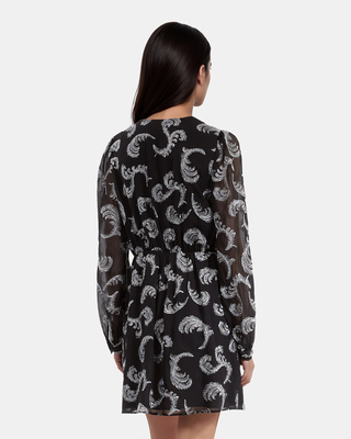 Short black wrap dress