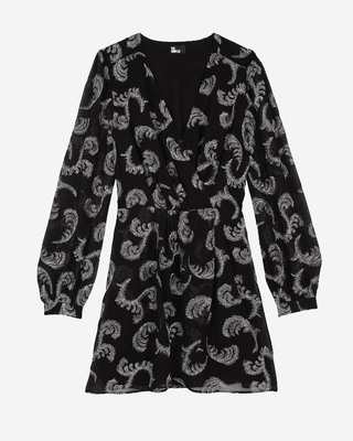 Short black wrap dress