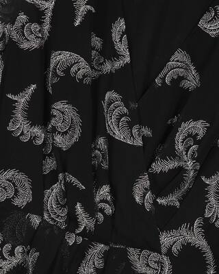 Short black wrap dress