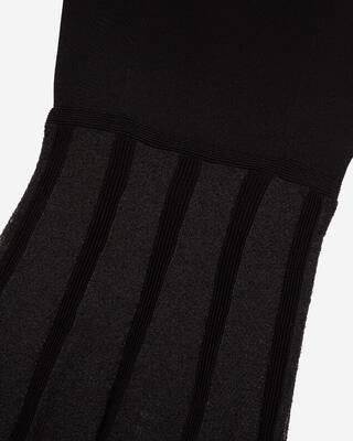 Long black mesh and lace dress