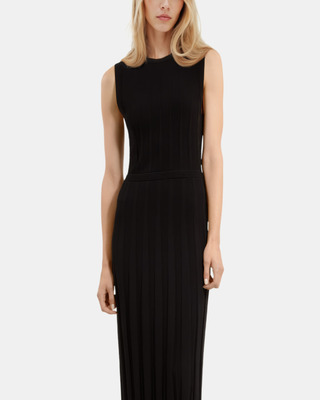 Black mesh maxi dress