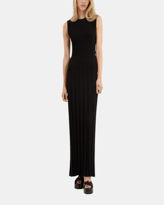 Black mesh maxi dress