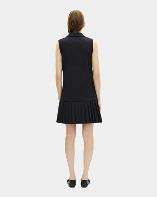 Short navy suit dress