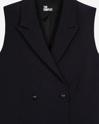 Short navy suit dress