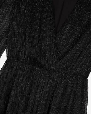 Long black pleated dress