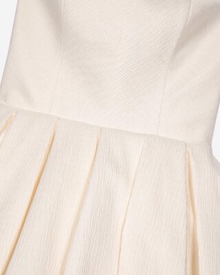 Short ecru bustier dress