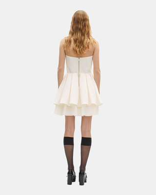 Short ecru bustier dress