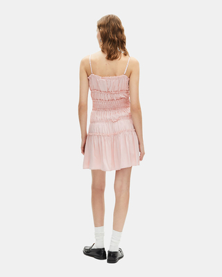 Short dress with lilac bows