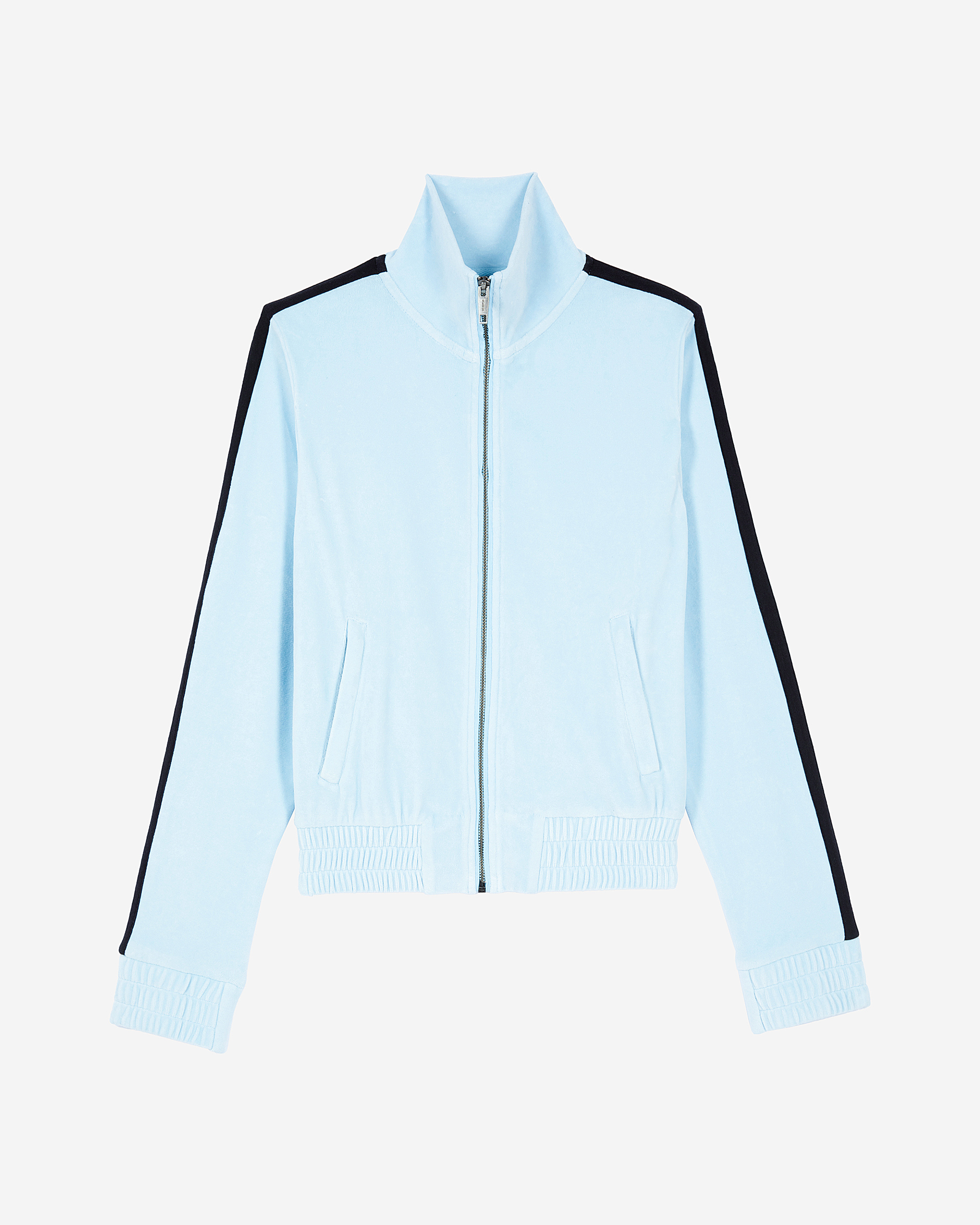 Light blue velvet sweatshirt